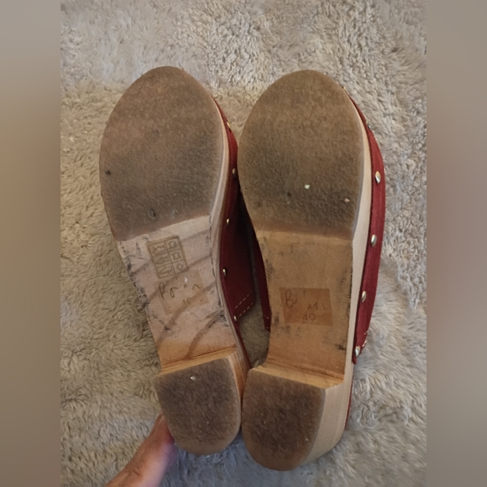 BODEN Claudette Suede Clogs in Rust Size 40 (8.5 US) - Picture 9 of 10
